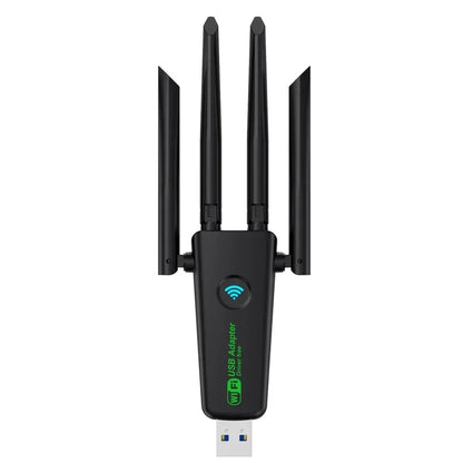 1200Mbps WiFi USB Adapter 2.4G+5Ghz Wi-Fi Dongle 4 Antenna 802.11AC USB3.0 High-Speed Wireless Card Receiver PC/Laptop