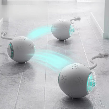 POPO Smart Automatic Cat Teasing Ball Indoor Pet Interactive Rolling Ball Electric Pet Ball Toy Simulated Tail For Cats