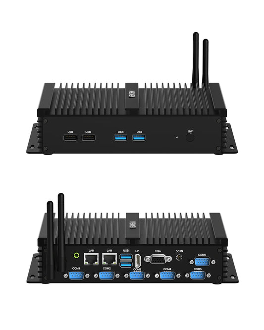 8th gen Intel Core i7-8550U i5-8250U Fanless Mini PC HDMI VGA RS232 COM Windows 10 Pro Industrial Rugged ITX Mute Computer 4G