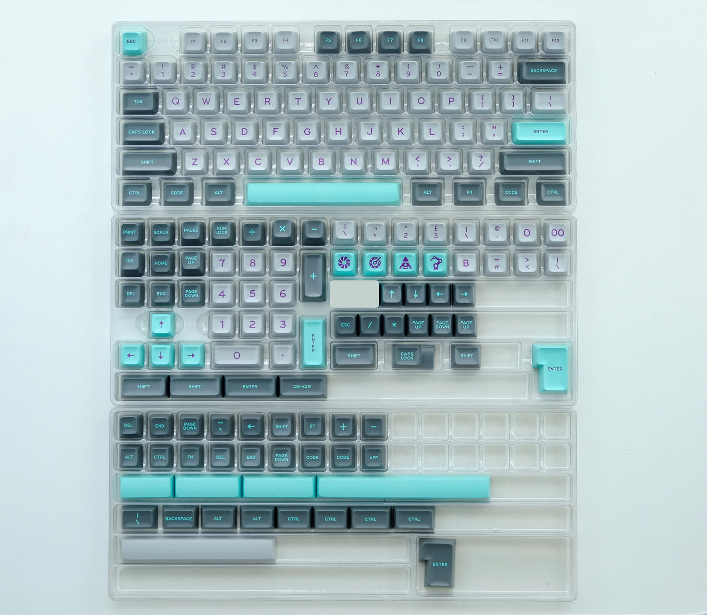 Hyper Fuse keycaps SA profile Doubleshot ABS keycap 169keys for Mx switch keyboard