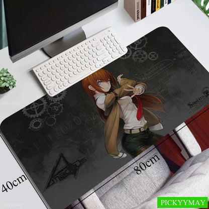 Steins Gate Mouse Pad Gamer Pad Big Gaming Mousepad XL Mouse Mat Keyboard Mat Desk Mat Table Carpet Mausepad Computer Laptop Pad