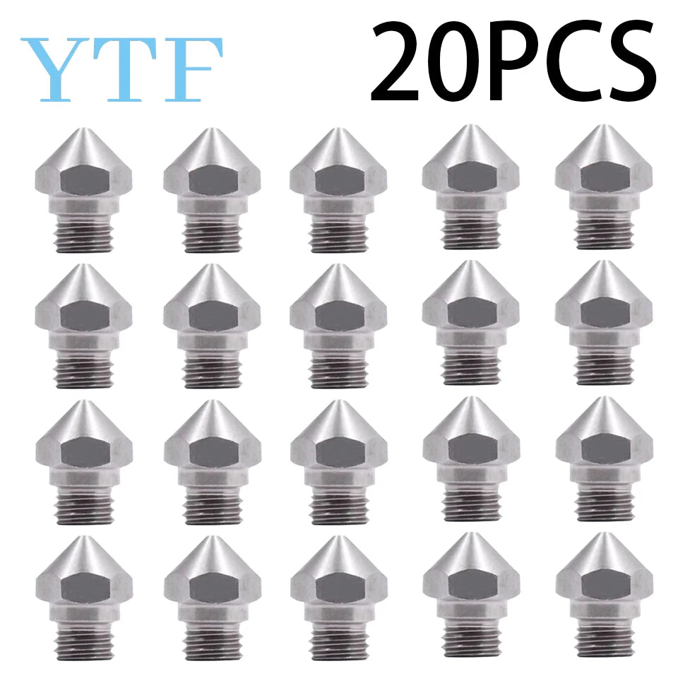 1-50PCS 3D Printers Parts MK10 Nozzle 0.2/0.3/0.4/0.5/0.6/ 0.8mm Copper M7 Threaded Part For Extrusion 1.75mm Filament Brass