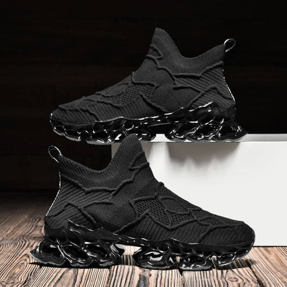 Men's Blade Type Shoes Breathable Shock Absorption Running Shoes  Non-Slip Shoes For Jogging Tennis Gym Casual Walking Sneakers