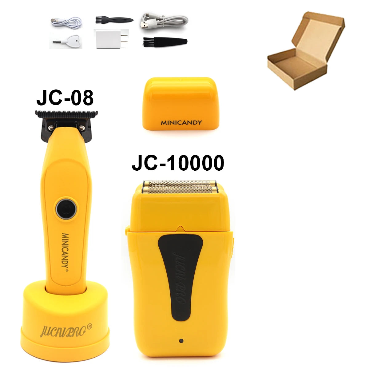 JUCAI MINICANDY JC08 Men's Hair Clipper DLC Zero Gapped Brushless Motor with Base Charger Professional Trimmer Finishing Machine