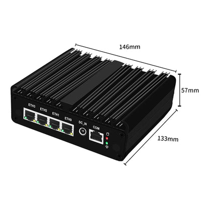 Topton 4x 2.5GbE RJ45 Firewall PC Mini Router Intel N150 N5105 J6412 7305 Fanless Mini PC NAS pfSense Computer for Linux OpenWrt
