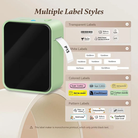 Marklife Thermal Label Printer D110 B21 P15 Mini Protable Bluetooth Adhesive Label Printer Maker For Gift/Diy Creative/Marking