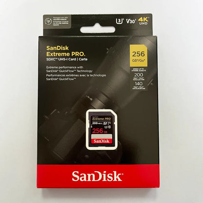 SanDisk Memory Card Extreme SD Card 4K UHD 32GB SDHC 64GB 128GB 256GB SDXC C10 U3 V30 up to 180M/s For 1080p 3D Full HD Camera