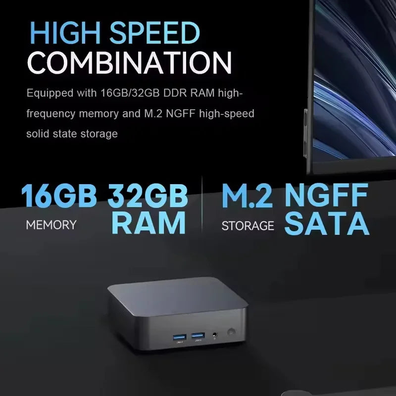 2026 New Powerful Slim Mini PC Core Windows 11 Pro I9‑8950HK 32GB RAM 1TB 2TB SSD WiFi6 BT5.2 4K