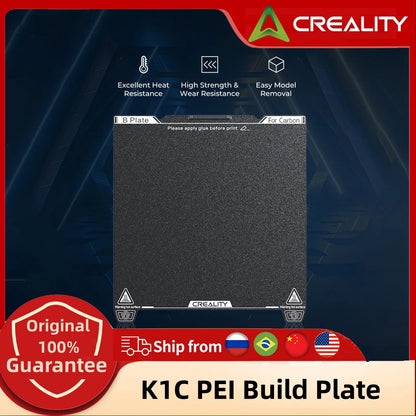 Creality K1C PEI Build Plate/ Smooth PEI Build Plate Without Soft Magnetic Sticker 235x235mm Printing Platform Board Frosted