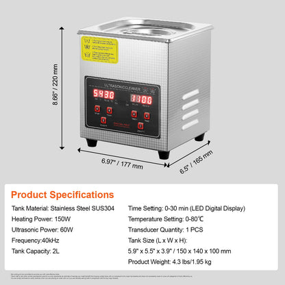 SucceBuy 2L 3L 6L 10L 22L 30L Ultrasonic Cleaner Stainless Steel Portable Cleaning Washing Machine Ultrasound Home Appliance