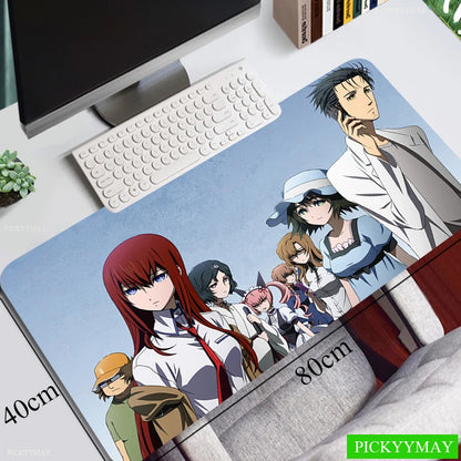 Steins Gate Mouse Pad Gamer Pad Big Gaming Mousepad XL Mouse Mat Keyboard Mat Desk Mat Table Carpet Mausepad Computer Laptop Pad