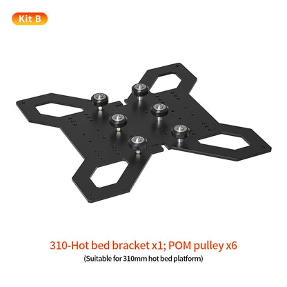 3D Printer Upgrade Y Axis Hot Bed Support Plate 3D Parts for 310mm Aluminum Heatbed Hotbed Platform compatibility Linear Rail