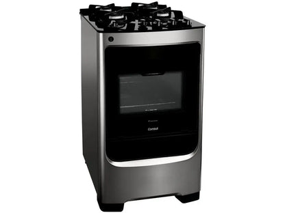Consul 4-Burner Stainless Steel Gas Stove with Glass Top CFO4VARUNA-Dual Voltage