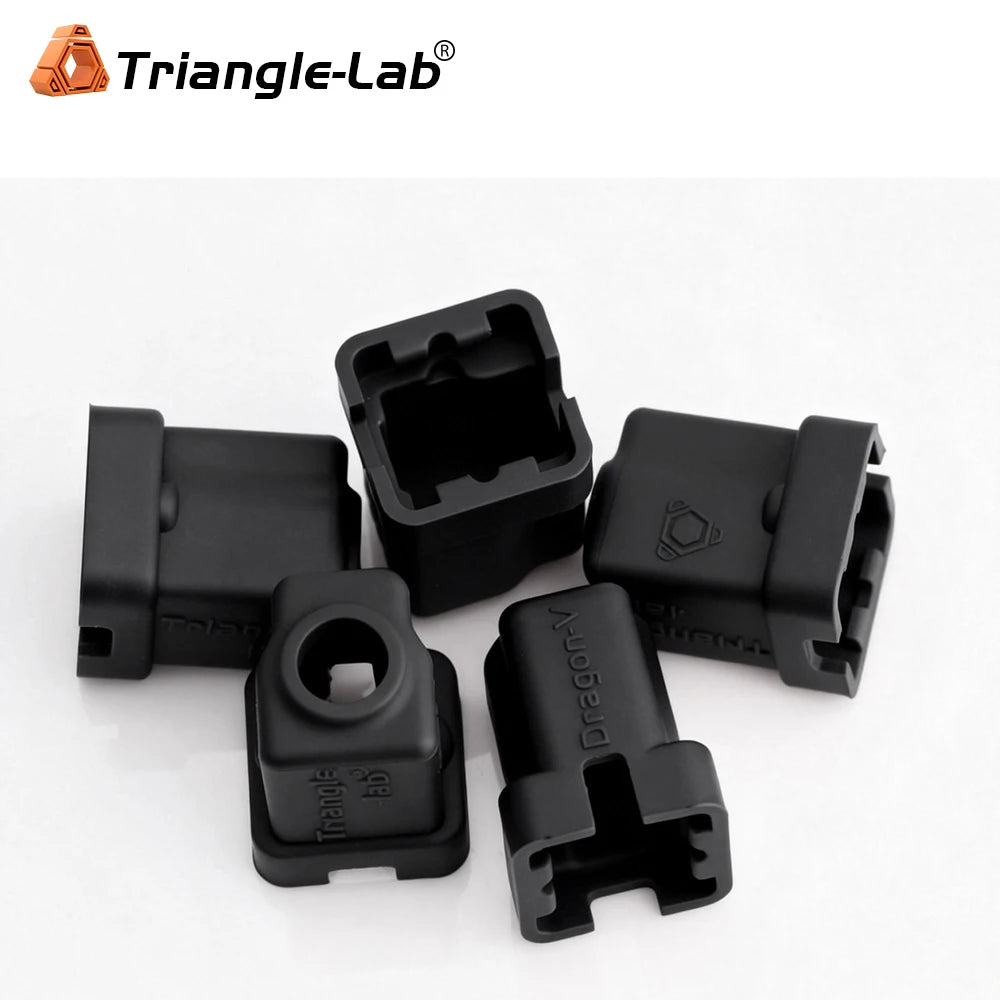 Trianglelab® Dragon Ace® Black Silicone Socks Compatible Dragon ACE HOTEND Withstands High Temperature of 280 Degrees Celsius