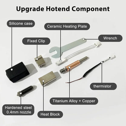 For Anycubic Kobra 3 V2 hotend 0.4mm Hardened Steel Brass Nozzle, Kobra 3 V2 Combo Accessories