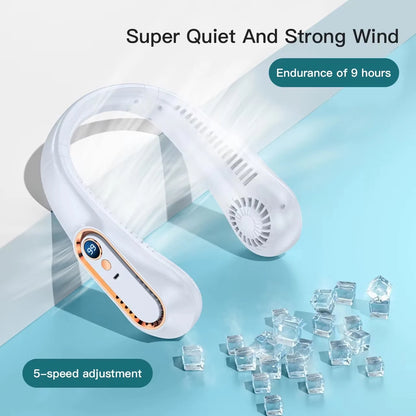 Portable Fan Mini Handheld Rechargeable Bladeless Electric Fan Clip Waist Fan Suitable for Outdoor Ventilation Desktop Small Fan