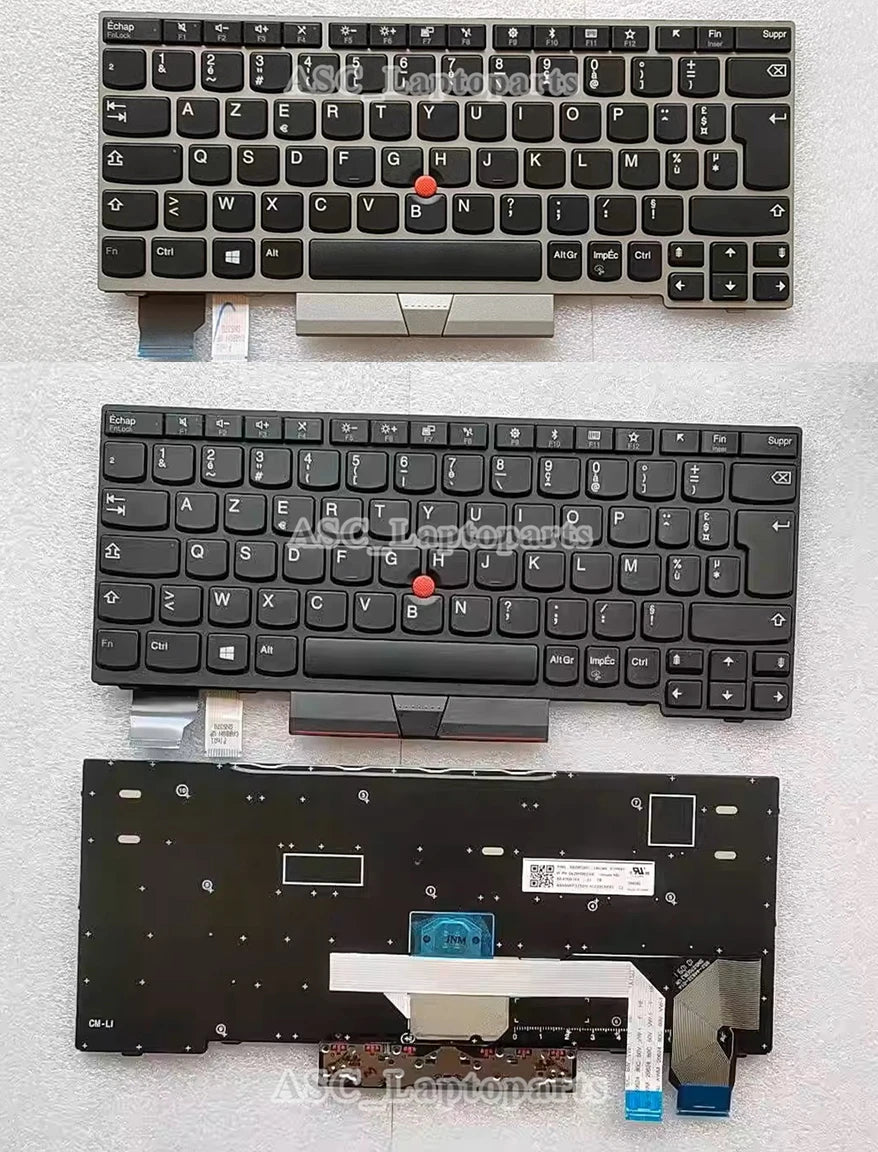 New French Clavier AZERTY Keyboard for Lenovo Thinkpad X280 A285 X395 X390, L13 Yoga Gen 1, X13 Gen 1, L13 Gen 2 BACKLIT