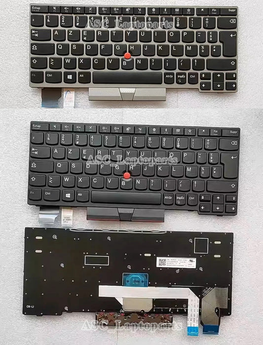 New French Clavier AZERTY Keyboard for Lenovo Thinkpad X280 A285 X395 X390, L13 Yoga Gen 1, X13 Gen 1, L13 Gen 2 BACKLIT