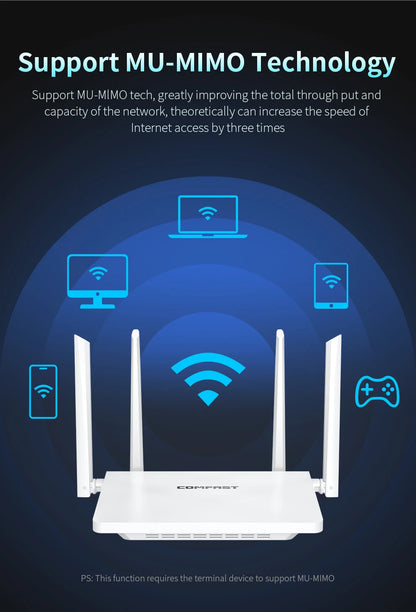 COMFAST AX3000 WIFI6 Router Gigabit 2.4G&5GHz 802.11AX Wireless Signal Amplifier Booster Gigabit Router WIFI Amplifier For Home