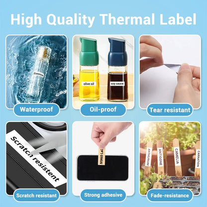 Phomemo D30 Label Printer Mini Printer Pocket Thermal Label Maker Wireless Sticker Pocket Portable Printer Various Label Paper