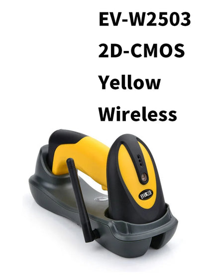 EVAWGIB 3-in-1 Barcode Scanner Handheld 1D/2D/QR Bar Code Reader Support BT 2.4G Wireless USB Wired Connection for Supermarket