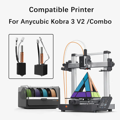 For Anycubic Kobra 3 V2 hotend 0.4mm Hardened Steel Brass Nozzle, Kobra 3 V2 Combo Accessories
