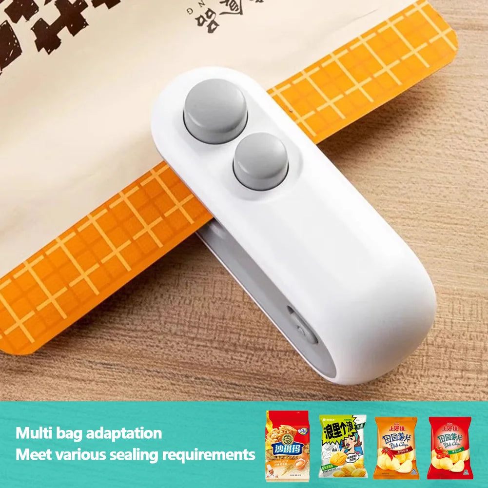 2 In 1 Sealer Cutter Multifunctional Mini Bag Sealer Portable Resealer Machine Handheld Bag Sealing Machine for Plastic Bags