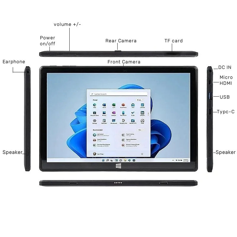 10.1 INCH 4GB DDR RAM 64GB ROM WINDOWS 11 Type-C TABLET PC AR40 N3350 CPU 64 Bit 1920 X 1200 IPS HDMI-Compatible USB 3.0