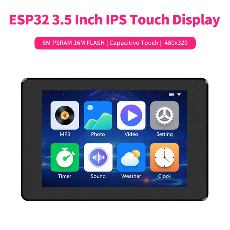 ESP32 MCU 3.5 Inch IPS Capacitive Touch Screen 480x320 8M PSRAM 16M FLASH Arduino LVGL Development Support WiFi Bluetooth