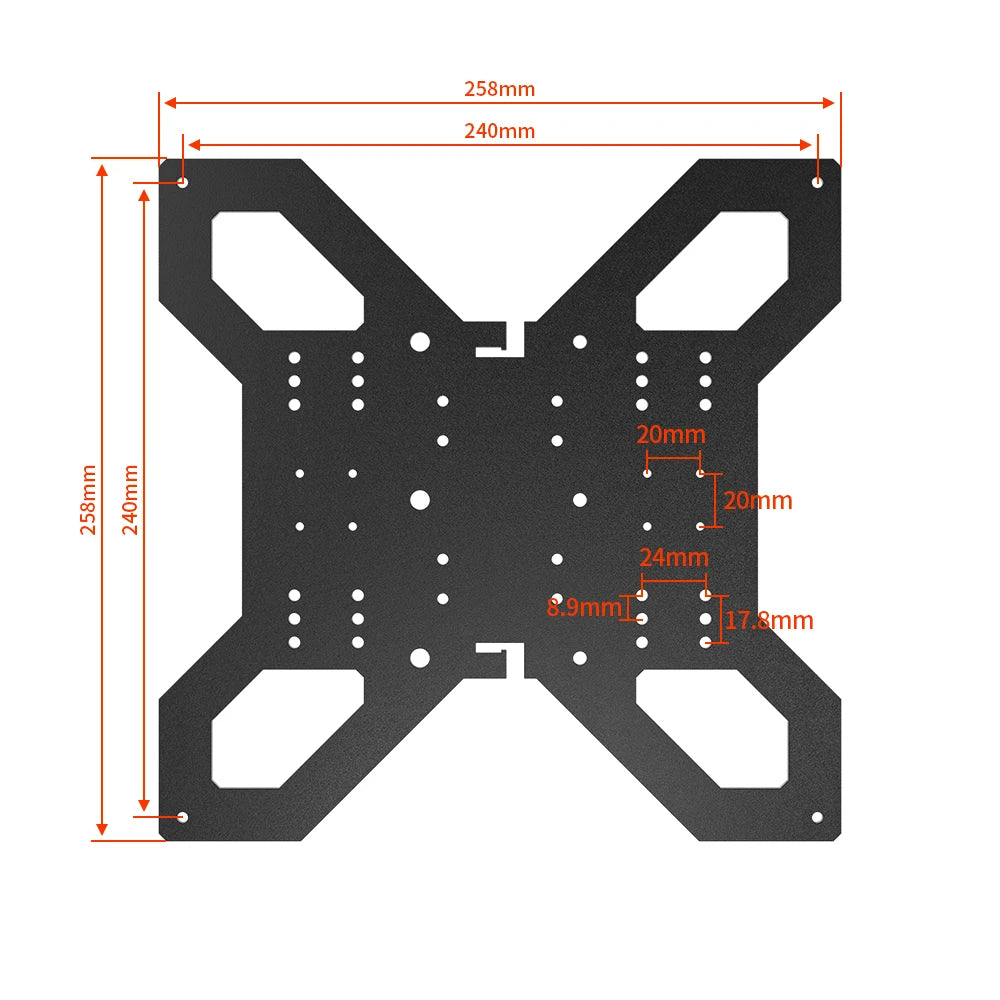 3D Printer Upgrade Y Axis Hot Bed Support Plate 3D Parts for 310mm Aluminum Heatbed Hotbed Platform compatibility Linear Rail