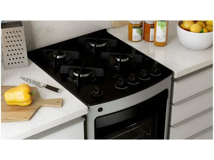 Consul 4-Burner Stainless Steel Gas Stove with Glass Top CFO4VARUNA-Dual Voltage
