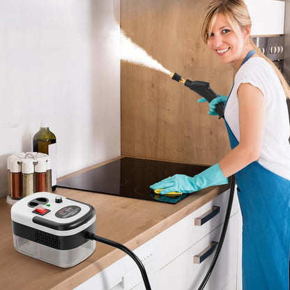 2500W 220V Handheld Steam Cleaner with Brush Heads Portable Home Pressurized High Temperature Cleaning Machine for Furniture Car