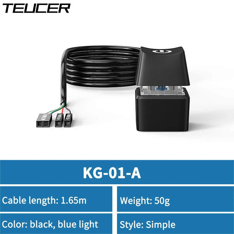 TEUCER Computer Desktop Switch Power Motherboard Switch Extension Cable Office and Home PC Power Button