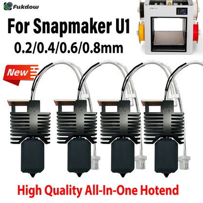 Toolhead Hot End For Snapmaker U1 Pre-installed Thermistor & Ceramic Heating Plate Quick Heating Hotend For U1 3D Printer Parts