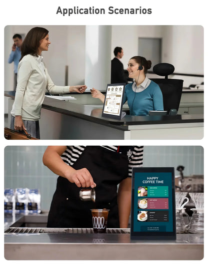 New Android 13 Vertical Screen Menu Machine, Portrait Touch Screen Ordering Kiosk, Customer Rating Device, Loyverse POS Terminal