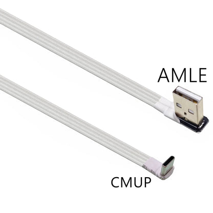 2M 3M USB-C Type C Male straighten/UP Down Angled 90 Degree to USB 2.0 Male Data Cable USB Type-c Flat Cable 0.1m/0.2m/0.5m/1m