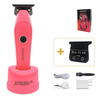 JUCAI MINICANDY JC08 Men's Hair Clipper DLC Zero Gapped Brushless Motor with Base Charger Professional Trimmer Finishing Machine