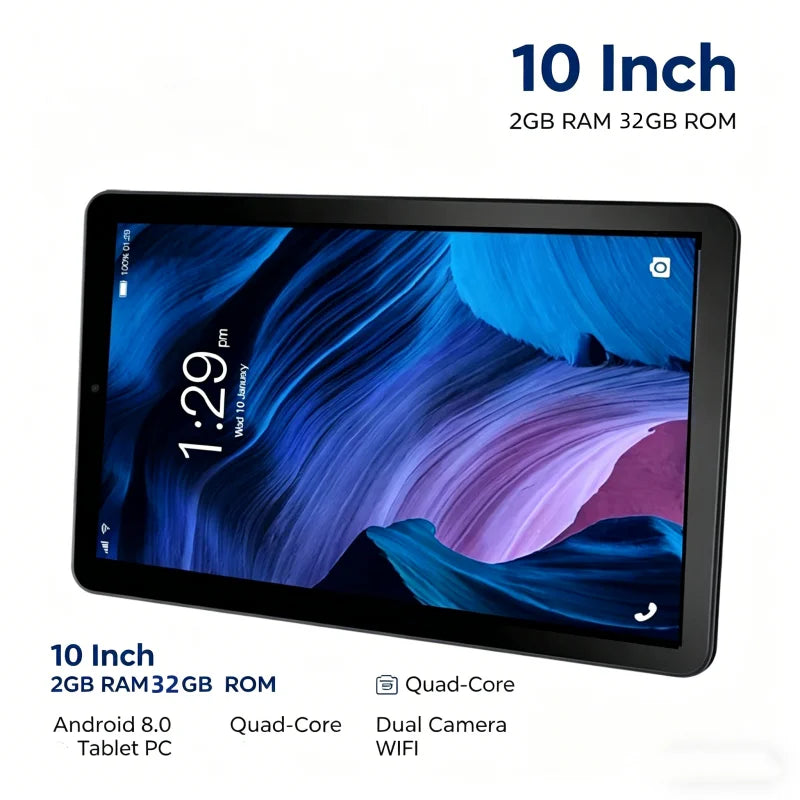 Hot Sales 10 Inch 2GB RAM 32GB ROM 6103 Android 8.0 Tablet PC Quad-Core Dual Camera WIFI Dual Camera