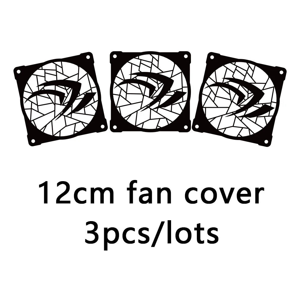 3Pcs/lot DIY 12cm*12cm Fan Radiator Grill Cover  Acrylic Fan Cover for 120mm Fan Cooling Logo for Computer Case Cooler