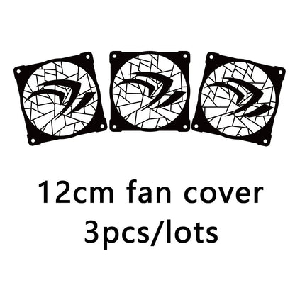 3Pcs/lot DIY 12cm*12cm Fan Radiator Grill Cover  Acrylic Fan Cover for 120mm Fan Cooling Logo for Computer Case Cooler