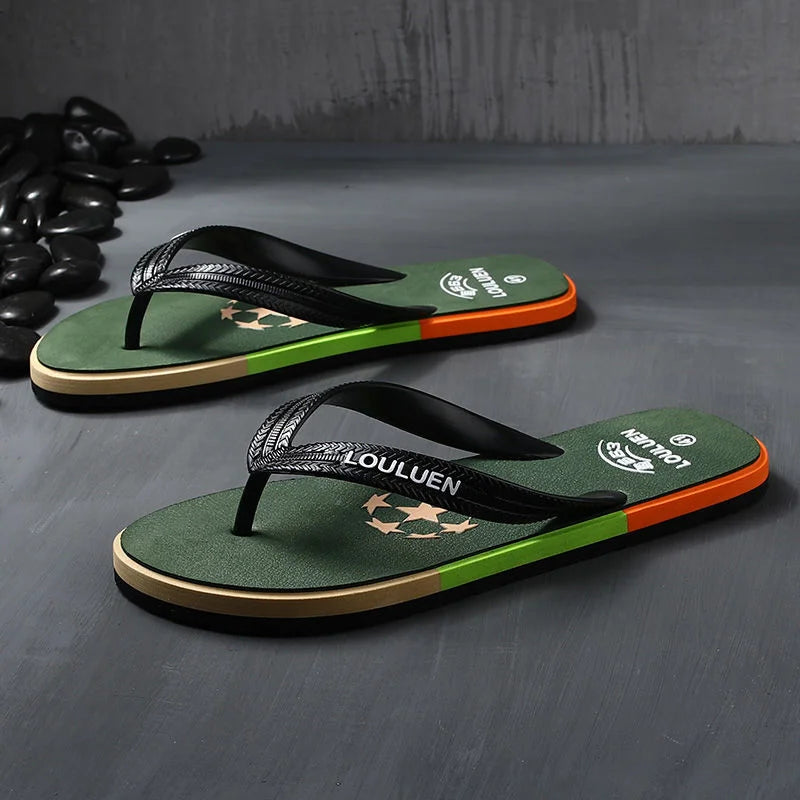 Flip Flops Men's Slippers Summer Fashion Wear Antiskid 2022 New Korean Fashion Personality Casual Beach Sandals Luxury Slides