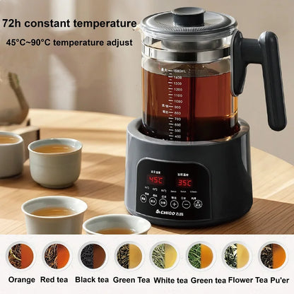 220V Health Kettle Temperature Control Pu'er Steam Teapot Baby 72h Constant Temperature Glass Milk Pot 1.5L Electric Kettle