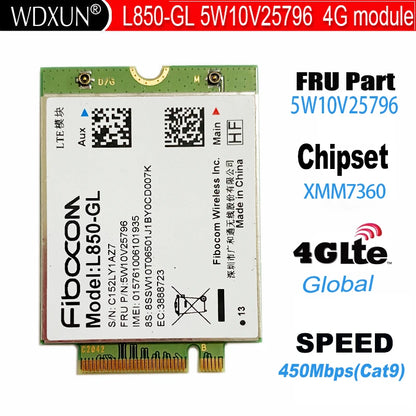 4G LTE Wireless Module L850-GL 01AX792 5W10V25796 02HK709 M.2 WWAN Card For ThinkPad X1 Carbon X280 T580  L480 X1 Yoga Gen 3