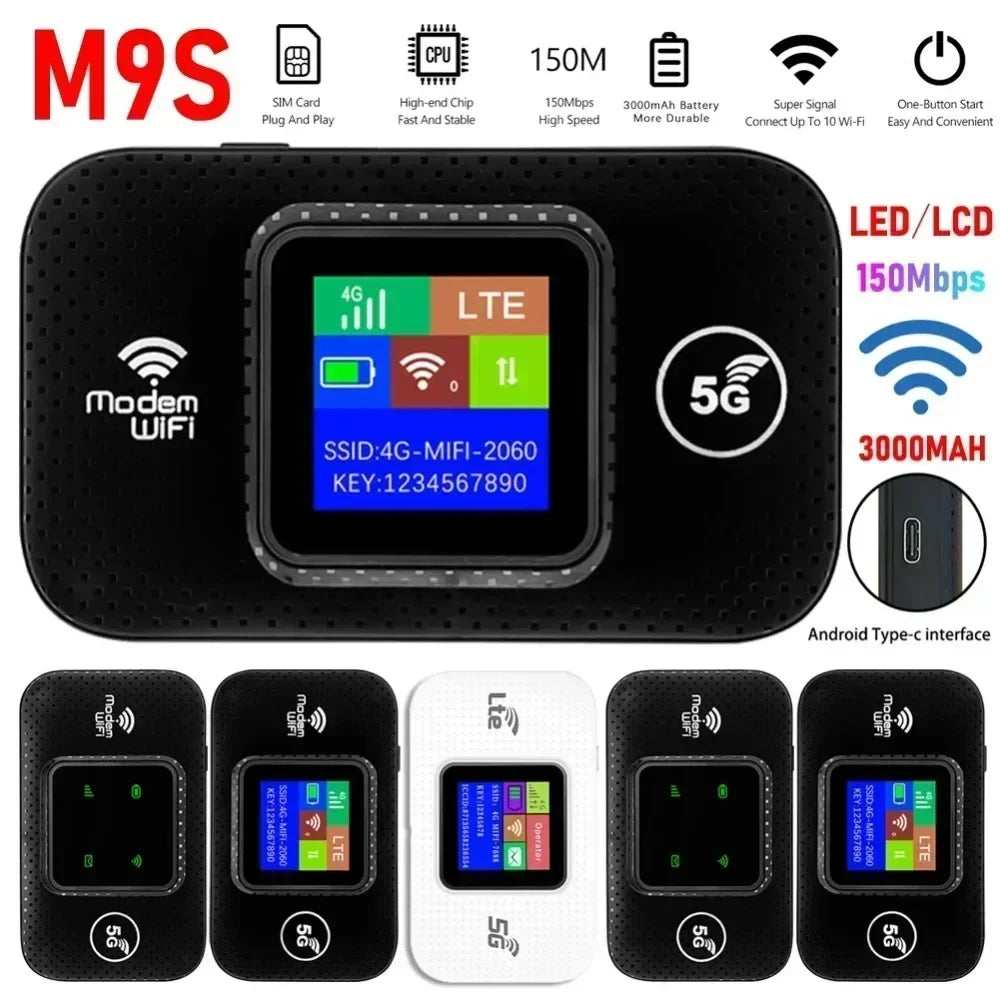 4G  WiFi 6 Mobile Hotspot Router Support 10 Users with SIM Card Slot Wireless Router Portable WiFi Hotspot for Home Travel
