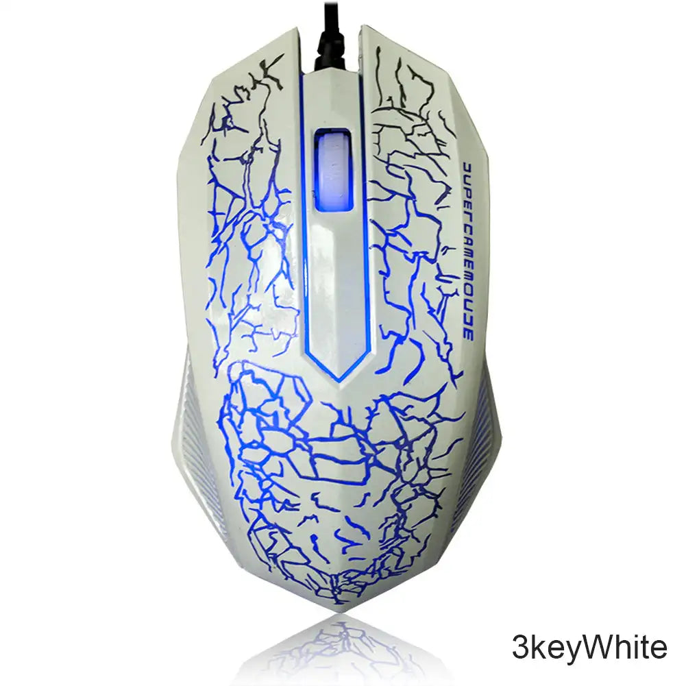 Protable Wired Gaming Mouse USB Port Ergonomic 2400 DPI Adjustable RGB Optical Comfortable Grip for Gaming Computer Accessories