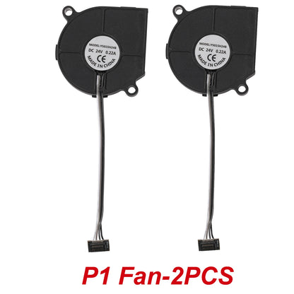 50x50x15mm Blower Cooling Fan for Bambu Lab X1 X1C Combo P1 P1P P1S 3D Printer Rapid Silent Drum Fan with Double Ball Bearings