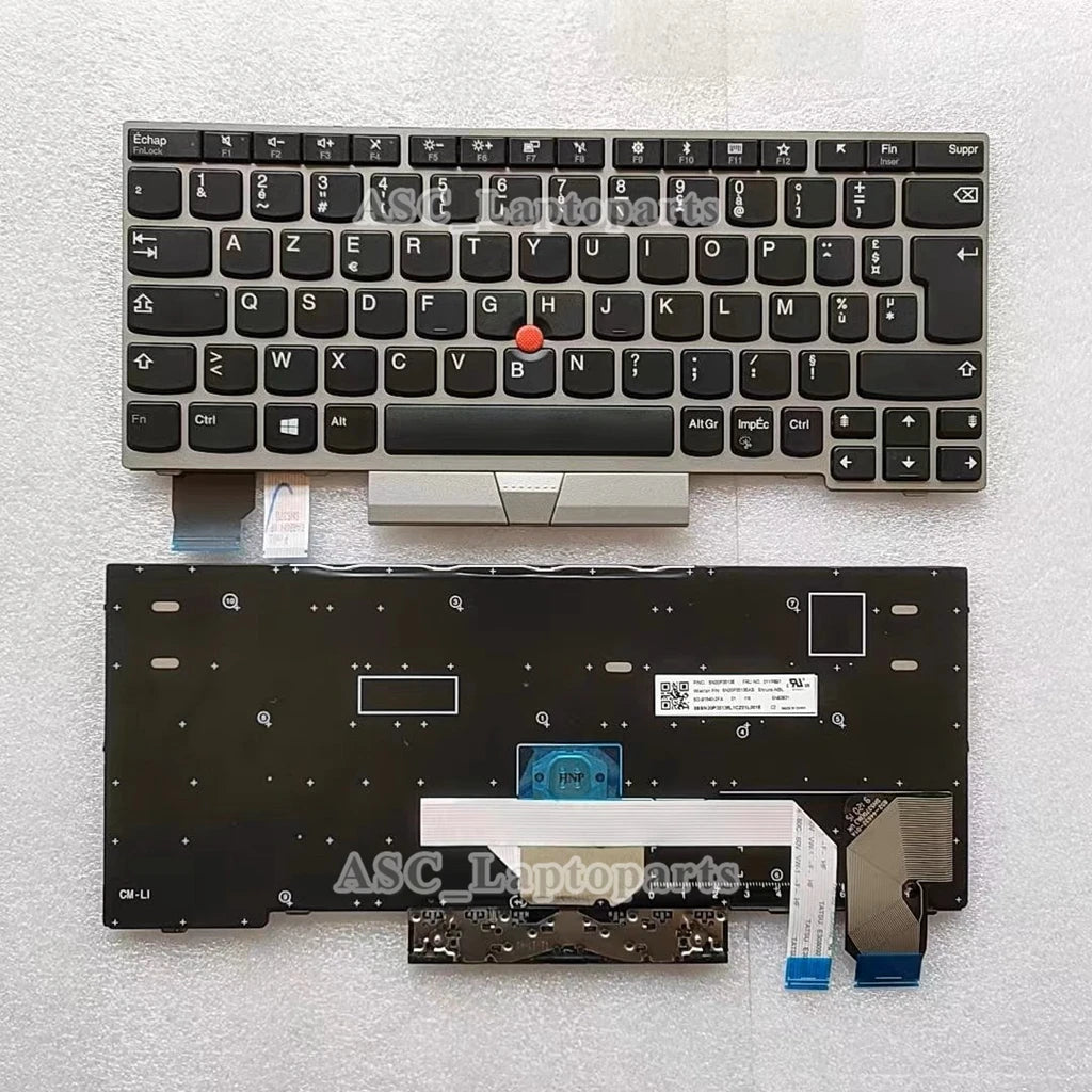 New French Clavier AZERTY Keyboard for Lenovo Thinkpad X280 A285 X395 X390, L13 Yoga Gen 1, X13 Gen 1, L13 Gen 2 BACKLIT