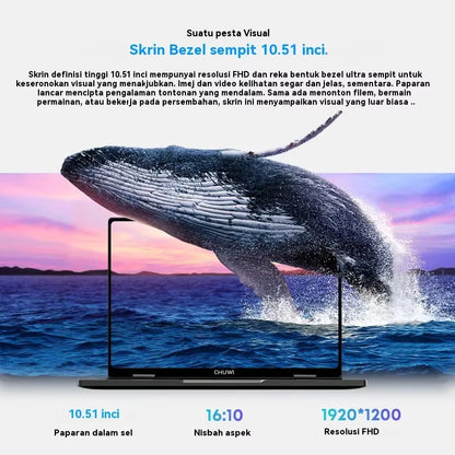 CHUWI MiniBook X Touch Screen Tablet Laptop 2-in-1 Intel N150 16GB LPDDR5 512G SSD  10.51'' 2K FHD Notebook WiFi6 Windows 11