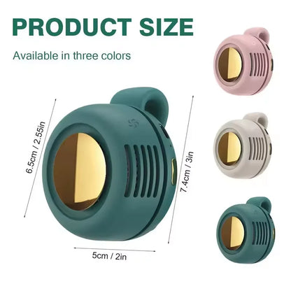 Portable Fan Mini Handheld Rechargeable Bladeless Electric Fan Clip Waist Fan Suitable for Outdoor Ventilation Desktop Small Fan
