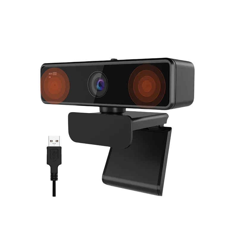 NUROUM V11 Webcam 1080P 60FPS Supports 2K 30FPS Dual Noise Cancelling Mic Mini USB Camera For Laptop Zoom Streaming Video Call